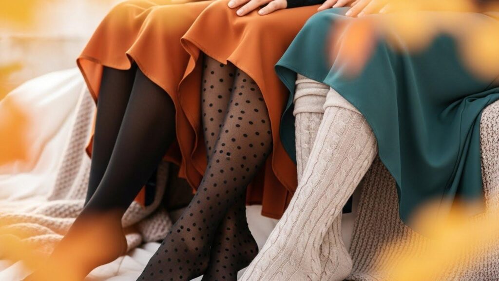 Rajstopy do jesiennej stylizacji z sukienką