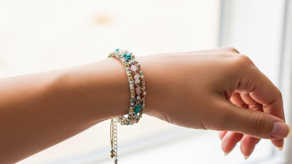 Bransoletka DIY z koralików i sznurków