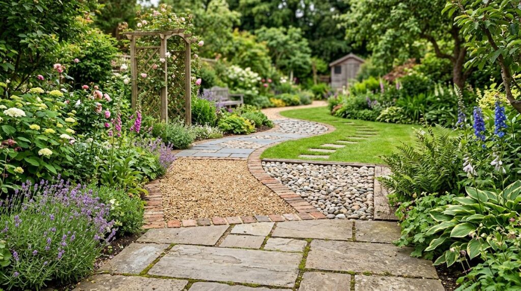 Porównanie różnych materiałów do ścieżek ogrodowych DIY