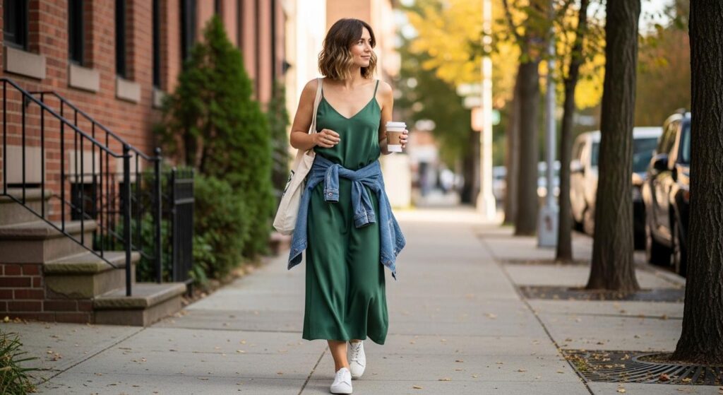 Slip dress na co dzień