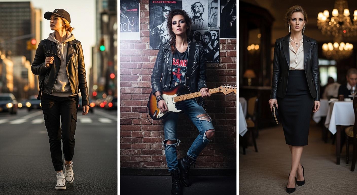 Jak nosić skórzaną kurtkę? Stylizacje rockowe, miejskie i eleganckie