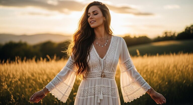 Jak stylizować białą sukienkę boho? Modne dodatki i kolory