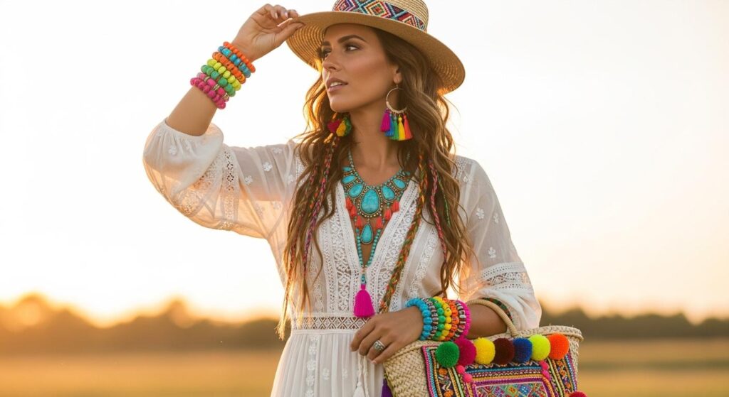 Sukienka boho na festiwal