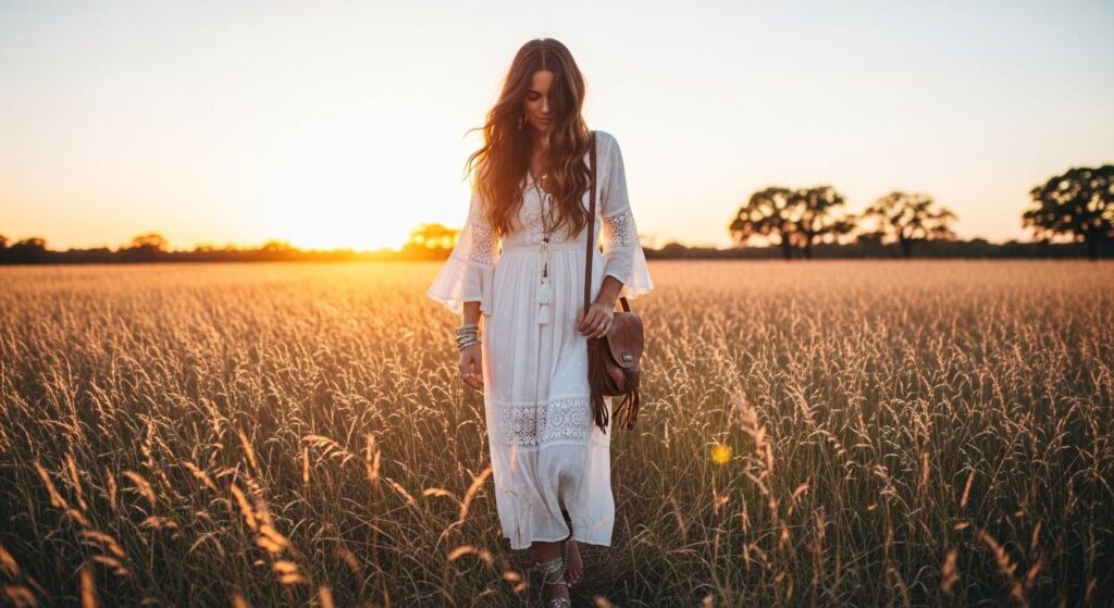 Kobieta w stylizacji boho