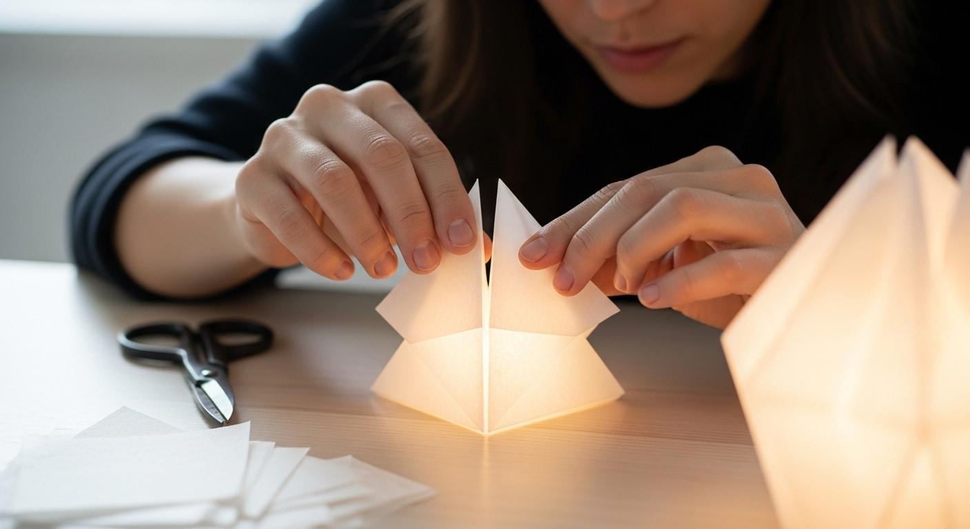 Jak zrobić lampę origami z papieru ryżowego? Dekoracja DIY do wnętrza