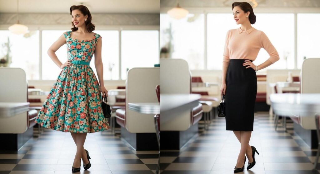 Stylizacje z lakierowanymi butami w duchu retro