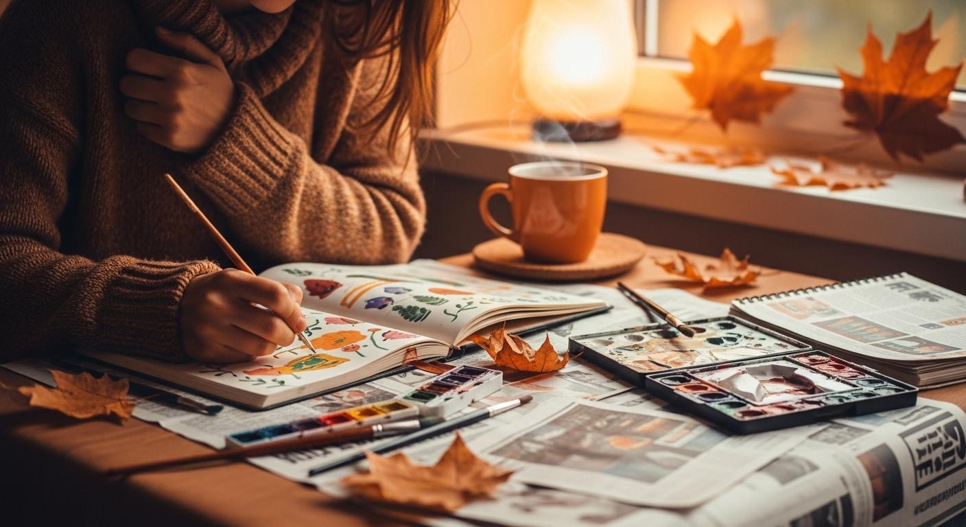 Art journaling DIY – jak stworzyć kreatywny dziennik pełen jesiennych inspiracji