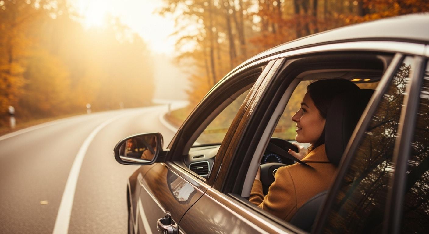Podróże samochodem jesienią – praktyczne wskazówki dla kobiet za kierownicą