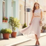Crop top i spódnica z wysokim stanem – duet idealny na lato
