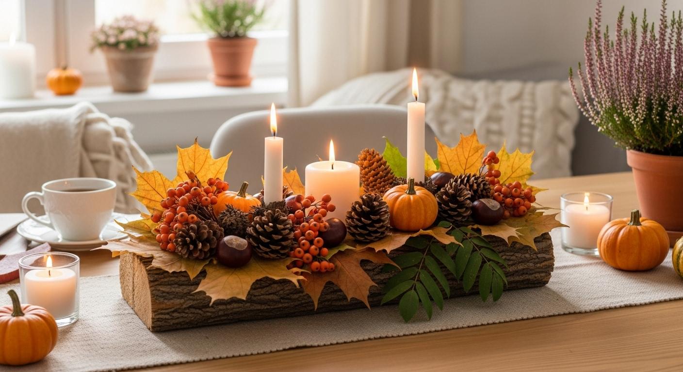 Jak zrobić jesienny stroik na stół – inspiracje i krok po kroku