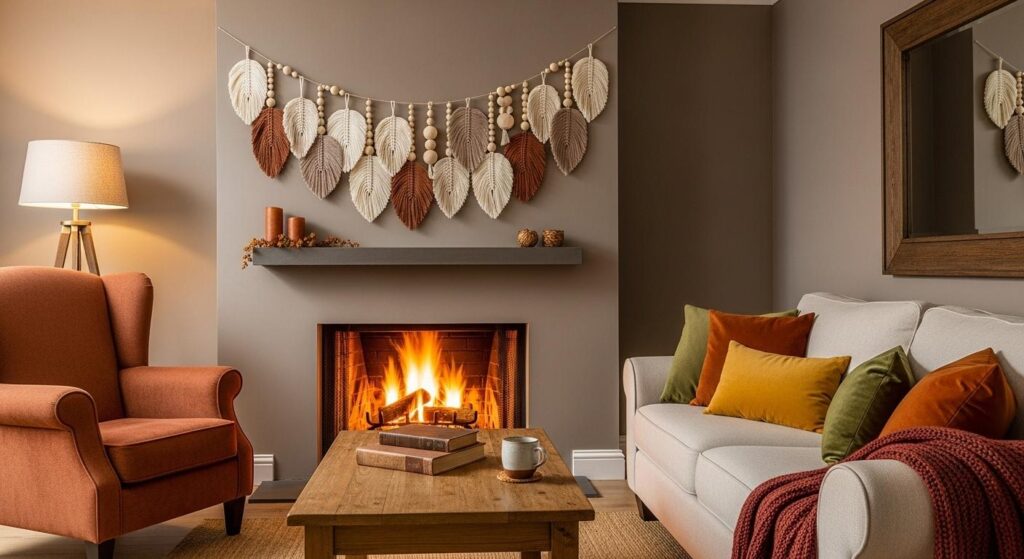 Jesienna girlanda z makramy