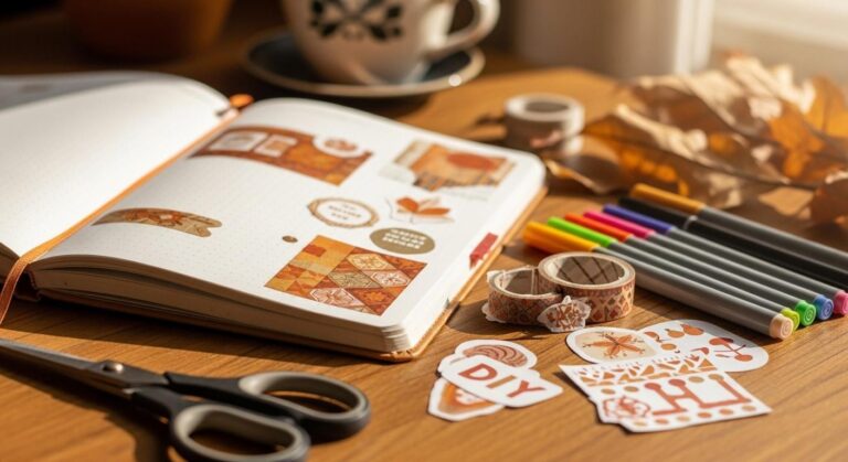 Jesienny bullet journal: jak zrobić własne naklejki, zakładki i szablony habit trackerów DIY