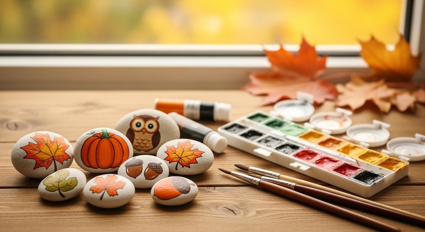 Malowanie kamieni DIY – pomysły na dekoracje domu i ogrodu z jesiennym motywem