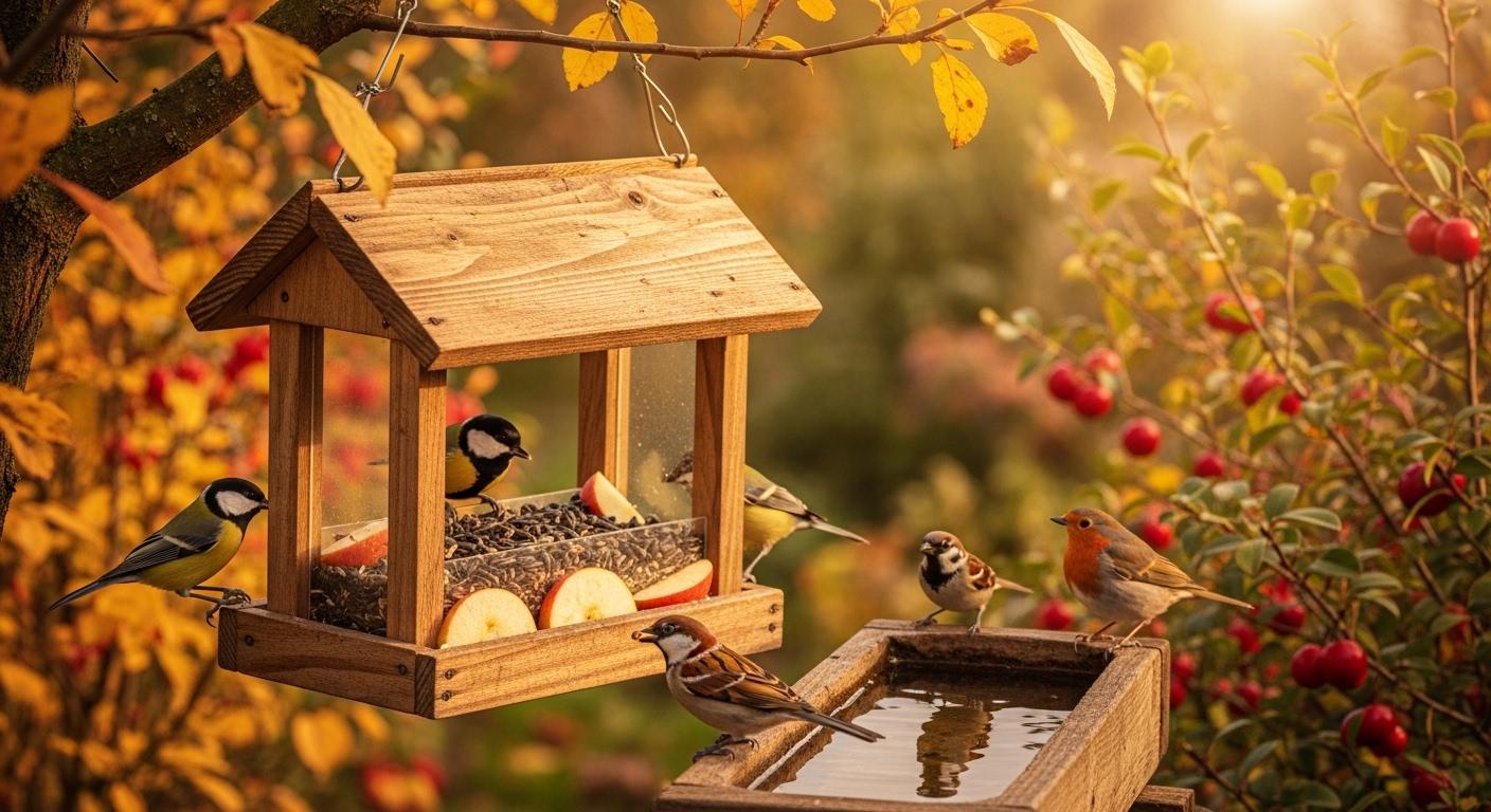 Karmnik i woda dla ptaków – jak pomóc skrzydlatym gościom jesienią?