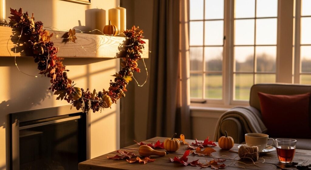 Girlanda nad kominkiem