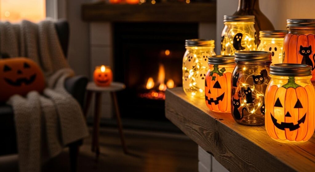 Lampiony ze słoików LED