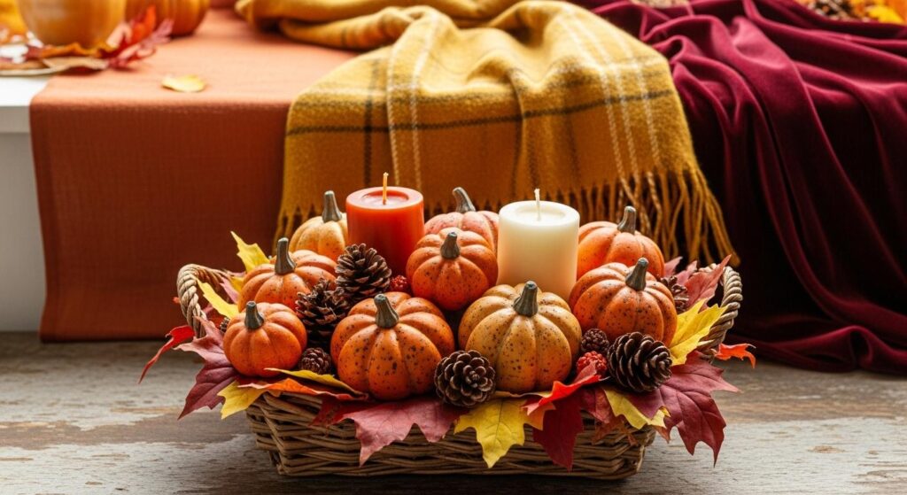 Mini dynie w jesiennej dekoracji
