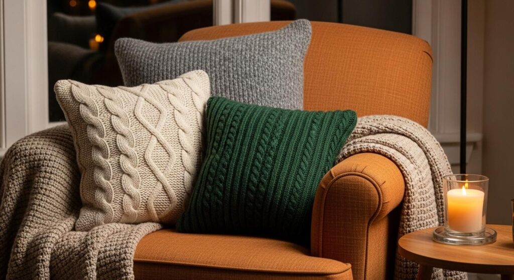 Poduszki ze swetrów