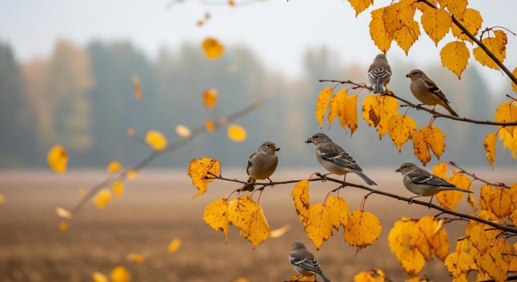 Ptaki przygotowujące się do zimy