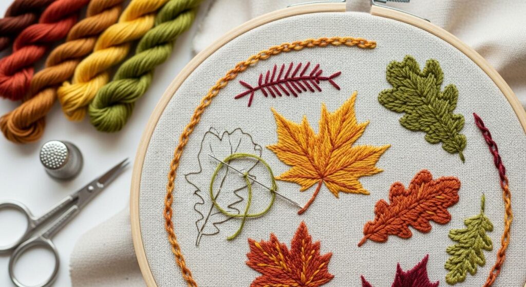 Przedstawienie różnych ściegów do haftowania