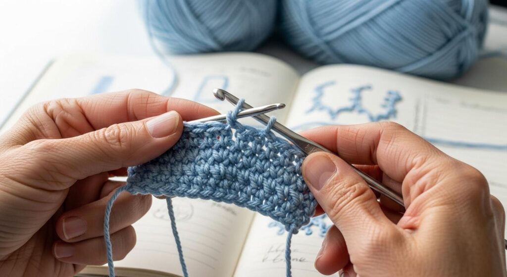 Zbliżenie na szydełkowanie