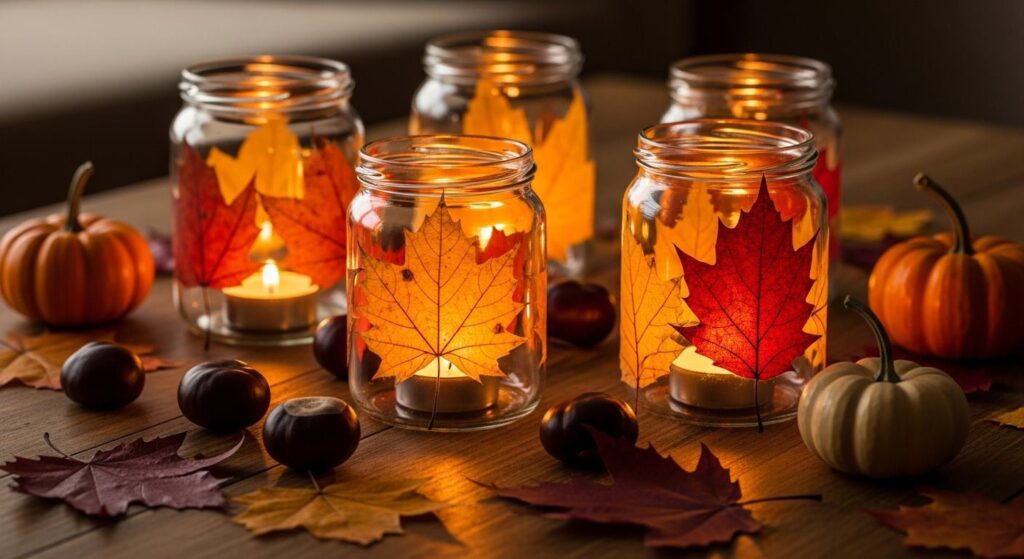 Świeczniki z liści