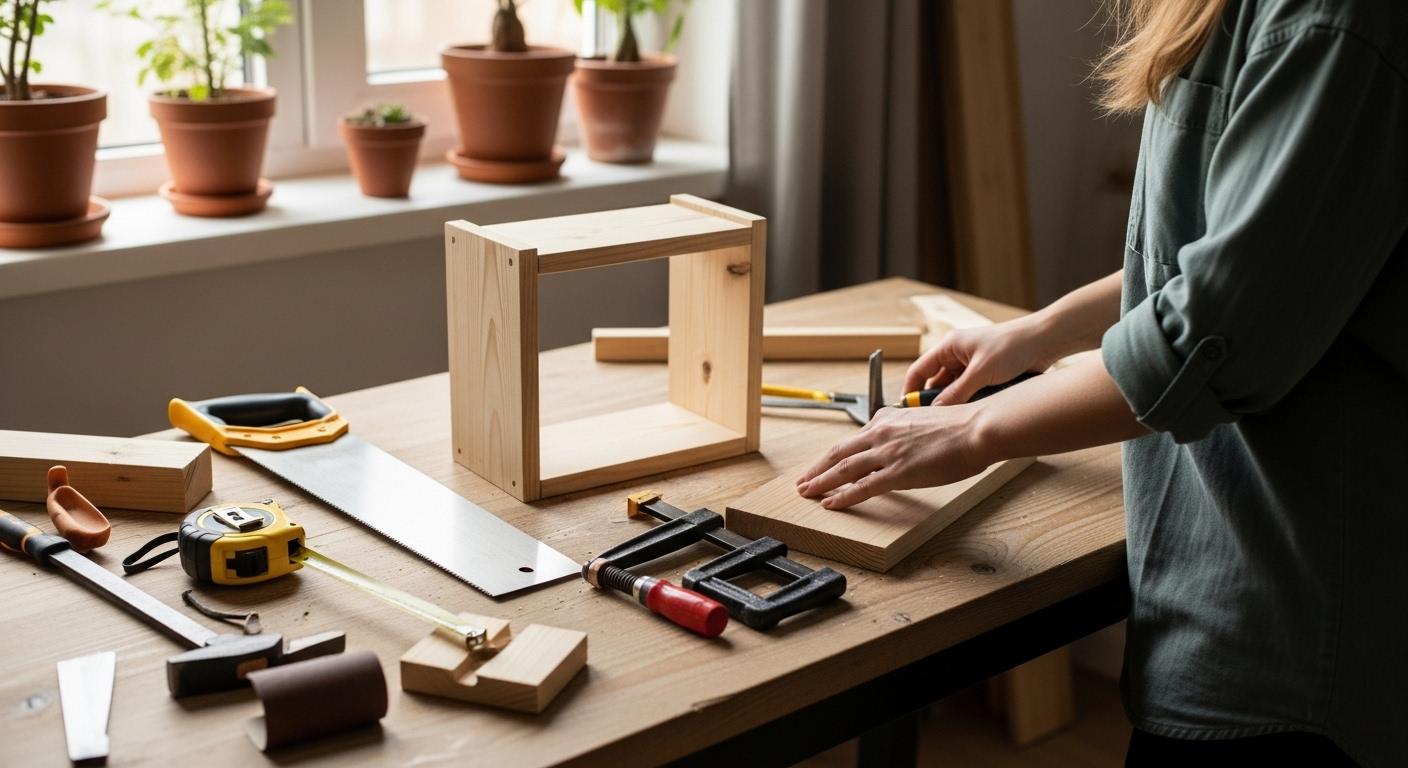 Mała stolarka DIY – jak zrobić półkę lub pudełko dekoracyjne z drewna?
