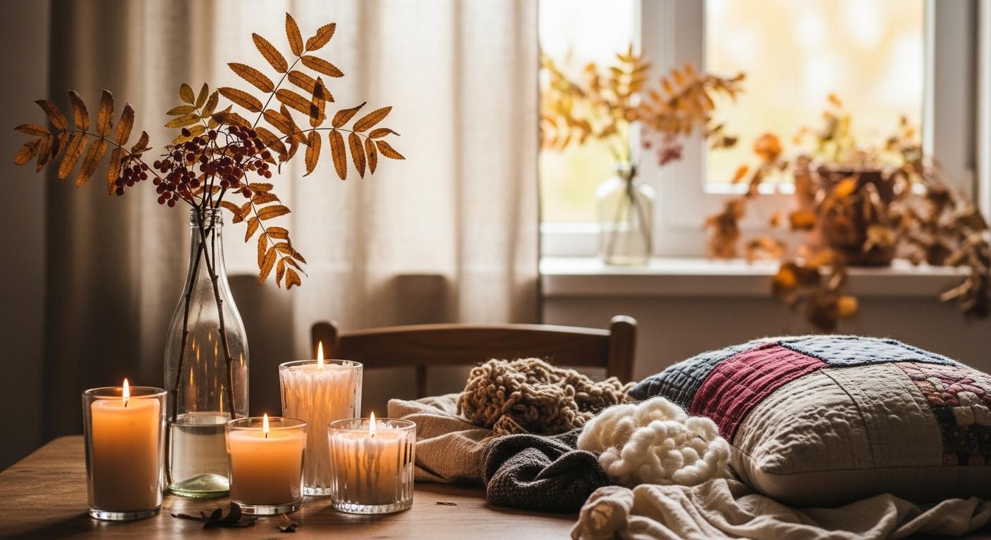 Upcycling jesienny – co można zrobić ze starych świec, butelek i tkanin?