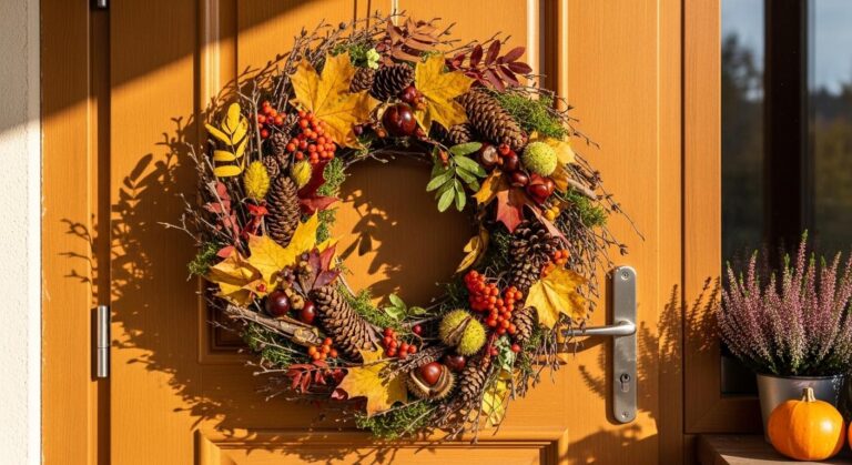 Jesienny wianek na drzwi – jak go zrobić z naturalnych materiałów?