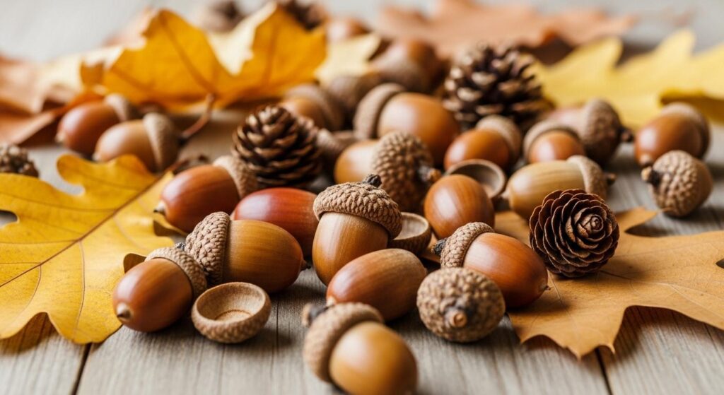 Żołędzie do tworzenia dekoracji