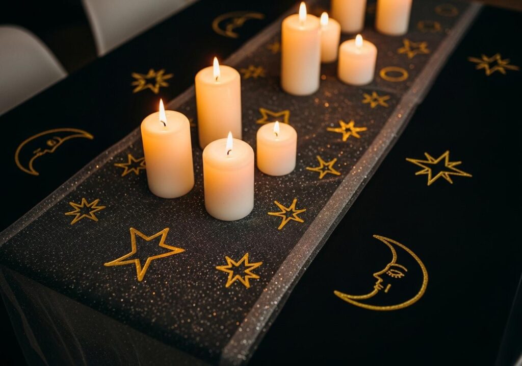 Stół udekorowany na andrzejki