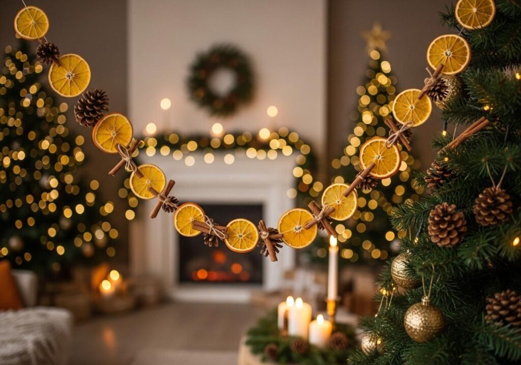 Świąteczna girlanda DIY