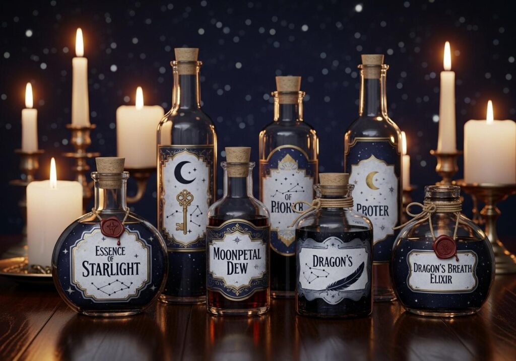 Gotowe etykiety na napoje andrzejkowe