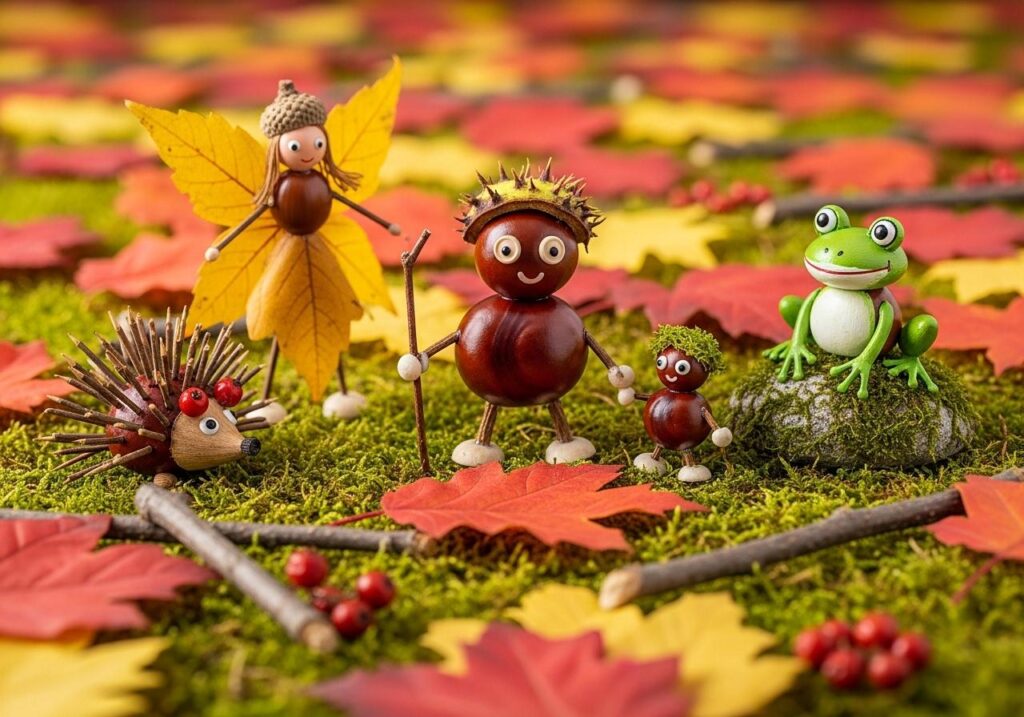 Inspiracje na ludziki i zwierzątka z kasztanów