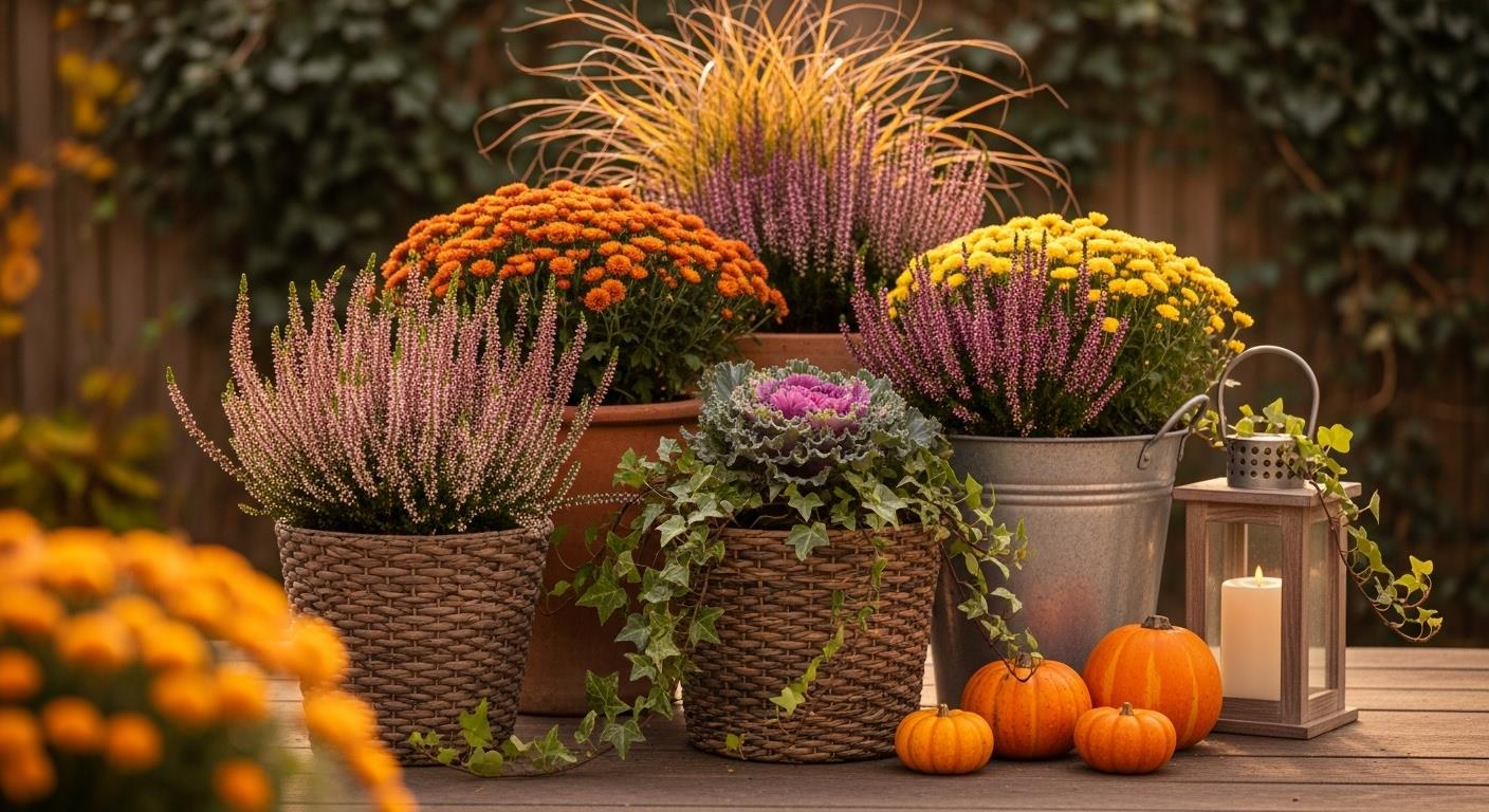 Jesienny ogród w donicach – pomysły na sezonowe kompozycje kwiatowe