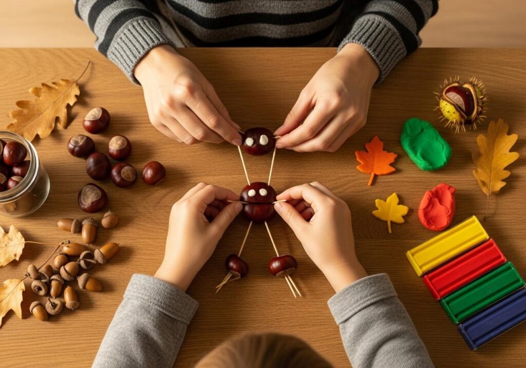 Tworzenie ludzików z kasztanów