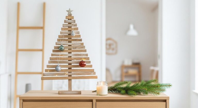 Choinka z listewek DIY – minimalistyczna dekoracja świąteczna, którą zrobisz sama