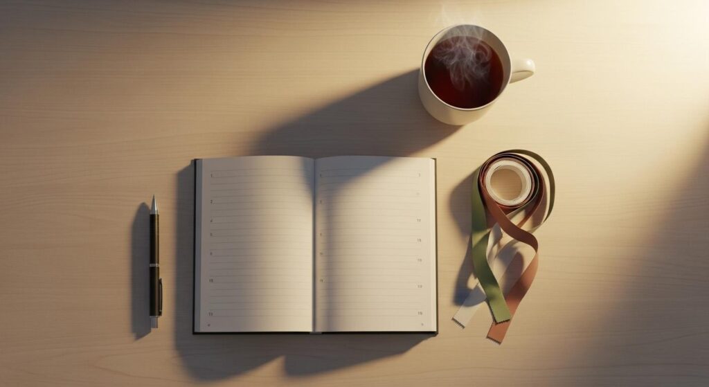 Minimalistyczny kalendarz adwentowy DIY z notesu