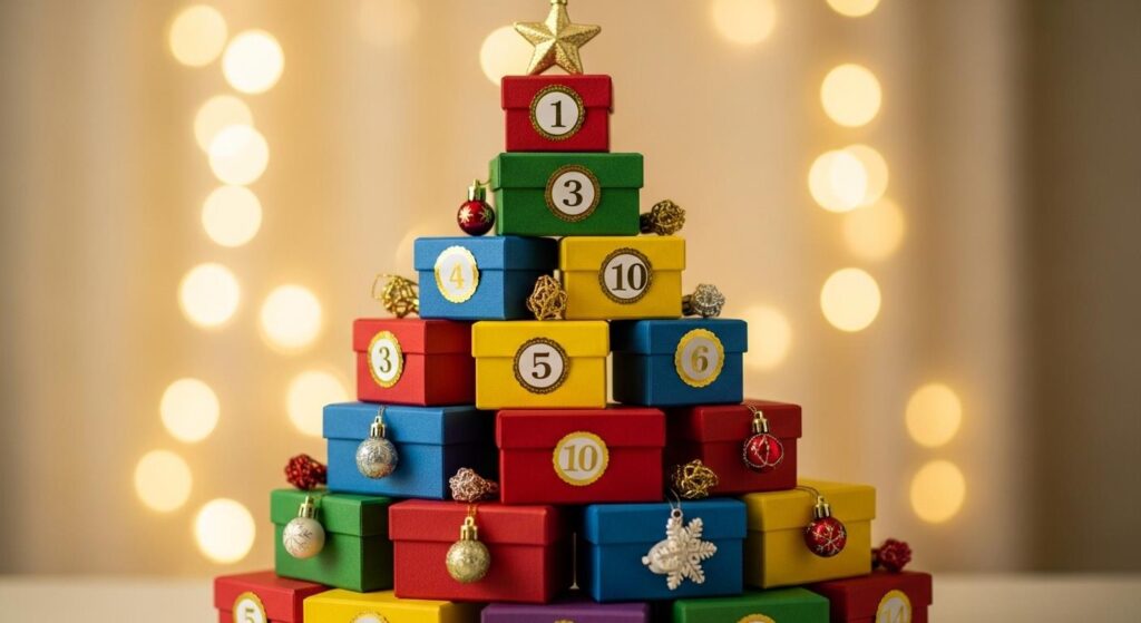 Kalendarz adwentowy DIY z pudełek