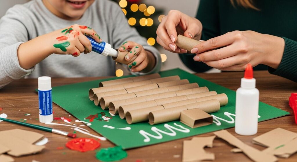 Kalendarz adwentowy DIY z rolek po papierze toaletowym