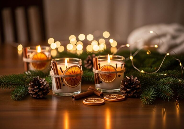 Świąteczne świece DIY z cynamonem i goździkami – pachnący klimat w domu